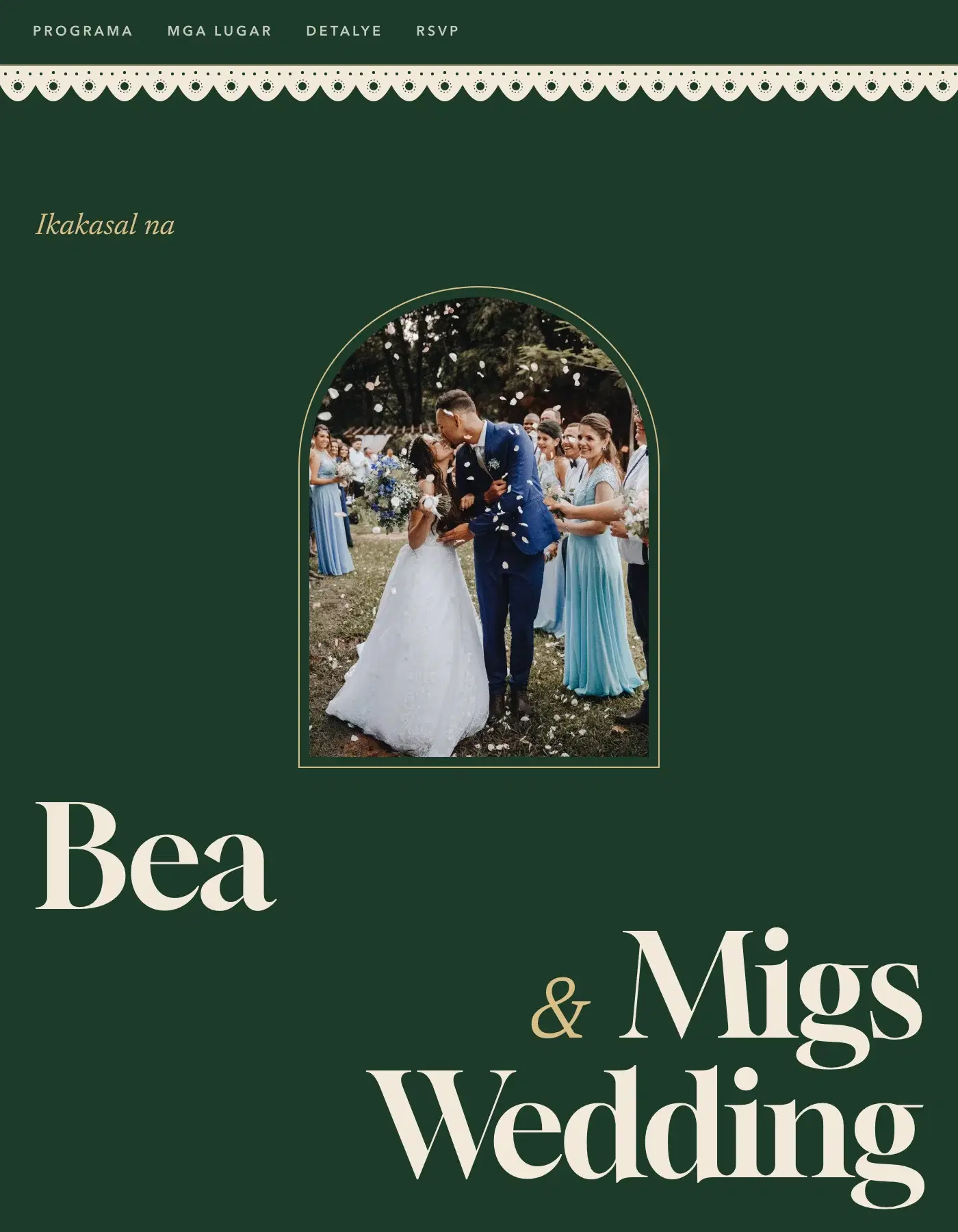 Piña sample invitation for Bea & Migs