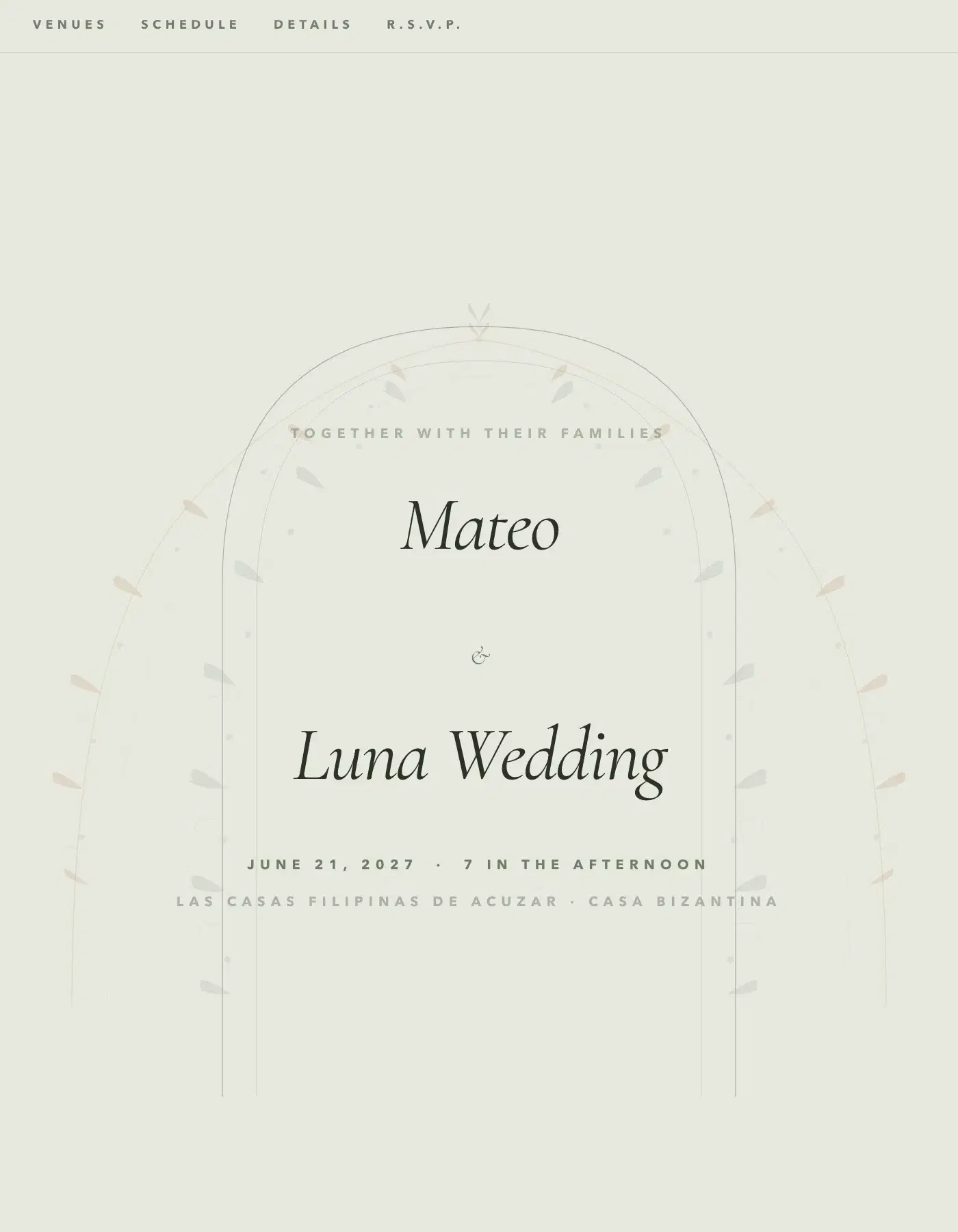 Terracotta sample invitation for Mateo & Luna
